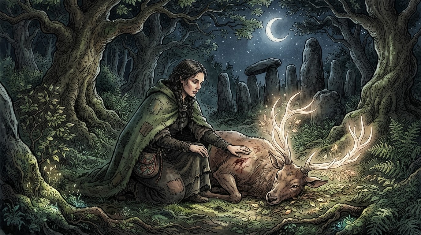Fantasy scene illustration